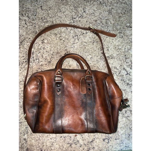 I Medici of Florence Women's Vintage Italian Leather Satchel Handbag - Picture 1 of 8